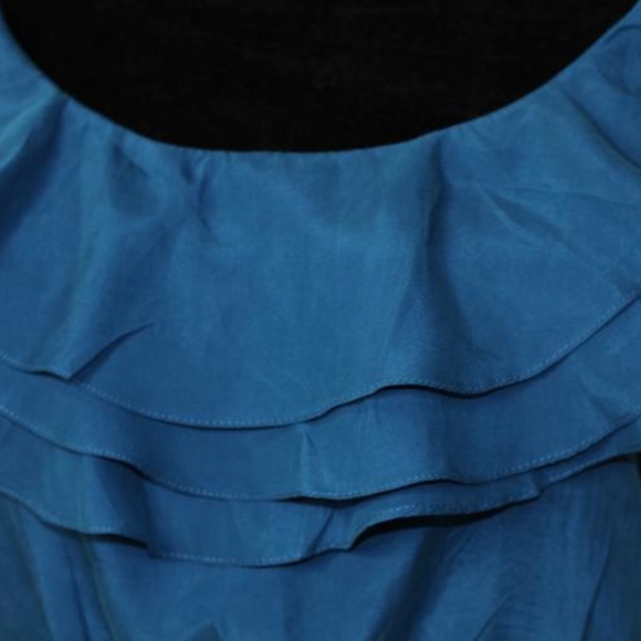 Ann Taylor Silk Blue Dress (6) - Picture 3 of 11